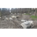 Transport of rocks and  Nobe-dan materials into the Japanese garden